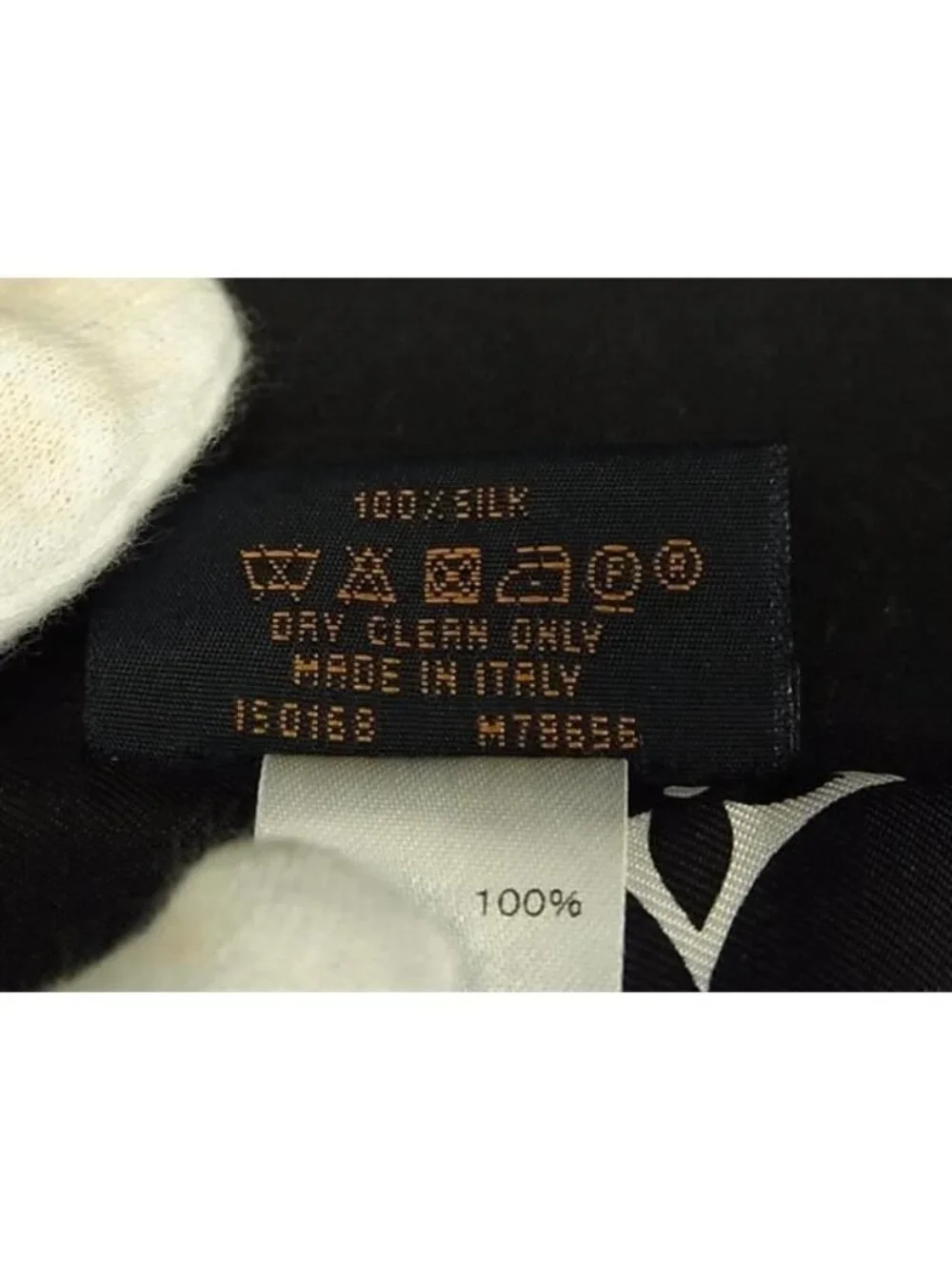 Louis Vuitton Bandeau Monogram Confidential Silk Ribbon Scarf Black